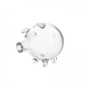 Mała szklana skarbonka świnka