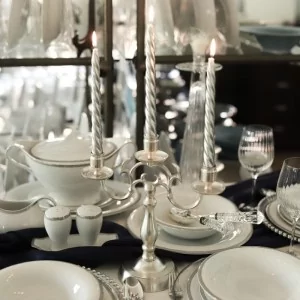 Świecznik posrebrzany 3-ramienny P-01422