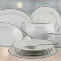 Serwis obiadowy na 12 osób (40el.) Chodzież - Fryderyka Ivory Złota Linia 3617
