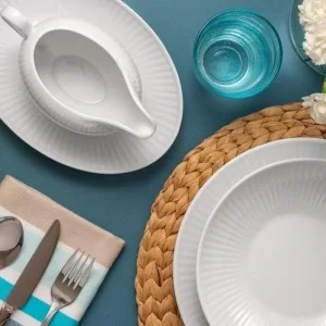 Serwis obiadowy na 12 osób (44el.) Chodzież - Dalia C001 Biała