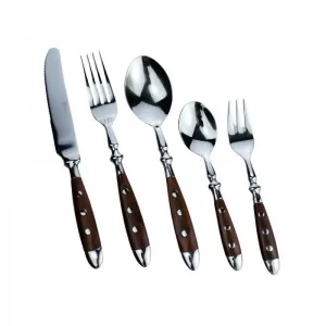 Country / Will komplet sztućców na 6 osób (36 el) z brązową rączką