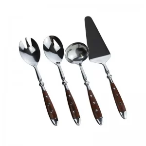 Country / Will komplet sztućców na 6 osób (36 el) z brązową rączką