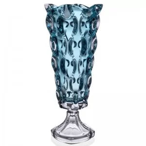 Wazon na nodze 40,5cm Bohemia - Samba Aquamarine