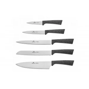 Zestaw 5 noży kuchennych  bloku Gerlach - Smart Granit