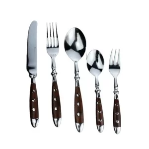 Country / Will komplet sztućców na 6 osób (36 el) z brązową rączką