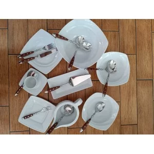 Country / Will komplet sztućców na 6 osób (36 el) z brązową rączką