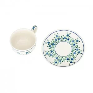 Filiżanka ze spodkiem 200 ml dek. 1208 - Bolesławiec