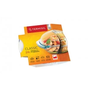 Naczynie żaroodporne okrągłe 2,4l z pokrywą - Termisil Classic