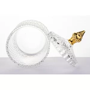 Szklany Pojemnik Dekoracyjny 18 cm