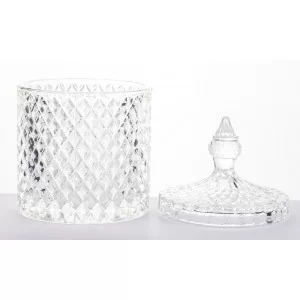 Szklany Pojemnik Dekoracyjny 18 cm