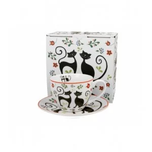 Filiżanka ze spodkiem Koty Etno 250 ml