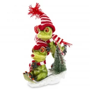 Figurka Świąteczna Żaba 21,5 cm