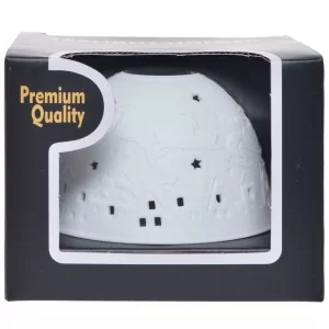 Lampion porcelanowy domki/renifery 7 cm