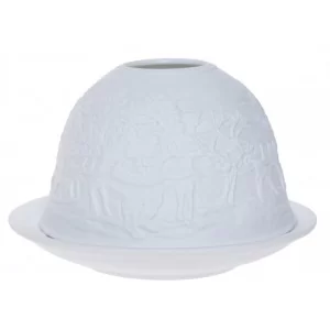 Lampion Porcelanowy z Mikołajem 7 cm