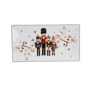 Półmisek prostokątny z Dziadkiem do orzechów 25x14 cm