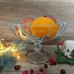 Patera na owoce srebrnym obrzeżem 25 cm Irena - Hamburg