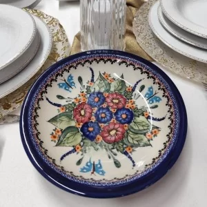 Talerz głęboki obiadowy 22,5 cm dek. 149art - Bolesławiec