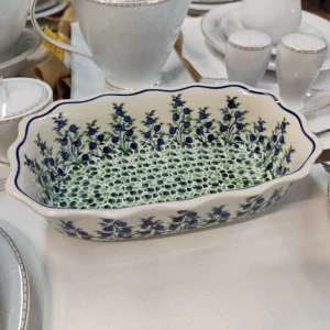 Półmisek falbanka 1,7l dek. 1208 - Bolesławiec 1854/1208