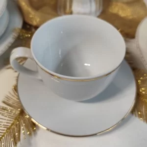 Filiżanka ze spodkiem 400ml/16cm Karolina - ZEN 23011 złoty