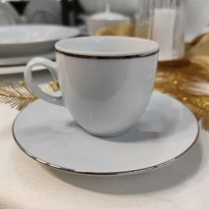 Filiżanka ze spodkiem 200 ml/14,5 cm Karolina - ZEN 23012 platyna