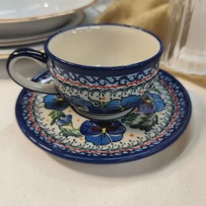 Filiżanka ze spodkiem 210 ml dek. 227art - Bolesławiec /227ART