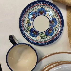 Filiżanka ze spodkiem 210 ml dek. 227art - Bolesławiec /227ART