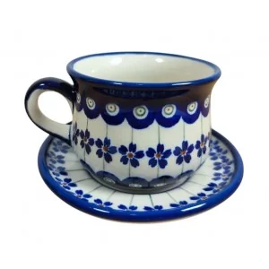 Filiżanka ze spodkiem 200ml/12,7cm dek. 166a - Bolesławiec