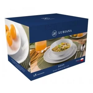 Komplet talerzy 6/18 biały Lubiana - Boss