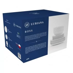 Komplet talerzy 6/18 biały Lubiana - Boss