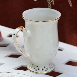 Kubek porcelanowy 300 ml Villa Italia - Clara Gold Ivory