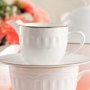 Filiżanka do espresso 100 ml ze spodkiem Villa Italia - Mesyna Gold