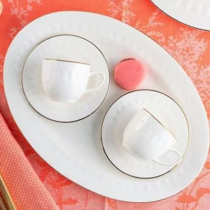 Filiżanka do espresso 100 ml ze spodkiem Villa Italia - Mesyna Gold