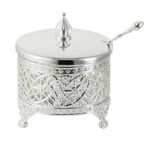 Cukiernica z łyżeczką posrebrzana wysokość 11 cm Villa Italia - Silber