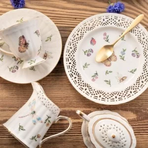 Serwis do kawy herbaty na 6 osób Villa Italia - Leda Ivory