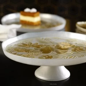 Patera do ciasta szklana 32 cm Villa Italia - Amazon Gold