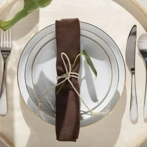 Serwis obiadowy dla 12 osób 44 el Chodzież- City złota linia B326