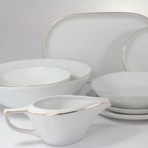 Serwis obiadowy dla 12 osób 44 el Chodzież- City złota linia B326