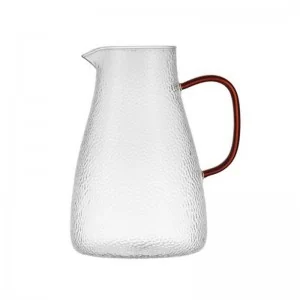 Dzbanek szklany z uchem bursztyn 2l