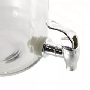 Kranik z uszczelką do słoja srebrny