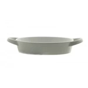 Porcelanowy półmisek do zapiekania biały owalny 15 cm