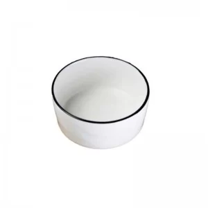 Porcelanowy zestaw bambus patera z 3 miskami Czarny