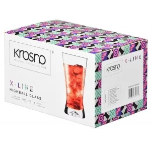 Komplet szklanek long drink 300 ml (6 szt.) Krosno - X-line