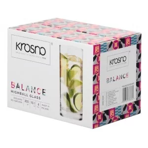 Komplet szklanek long drink 300 ml (6 szt.) Krosno - Balance
