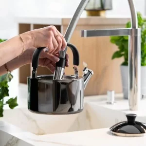 Czajnik stalowy grafit polerowany 1,5l Vialli Design - Diamante