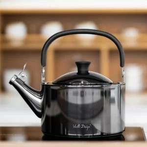 Czajnik stalowy grafit polerowany 1,5l Vialli Design - Diamante