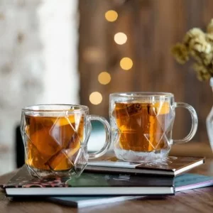 Komplet 2 szklanek z podwójną ścianką 330 ml Vialli Design - Geo