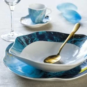 Komplet 2 talerzy głębokich 23 cm Lubiana - Stone Age Baltic