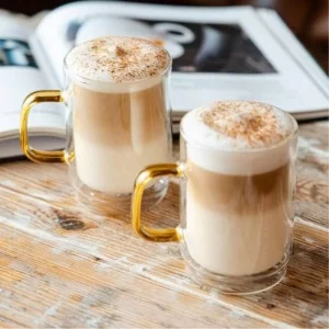 Komplet 2 szklanek z podwójną ścianką 350 ml Vialli Design - Amber