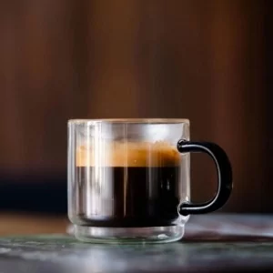 Komplet 2 szklanek do espresso z podwójną ścianką 80 ml Vialli Design - Carbon