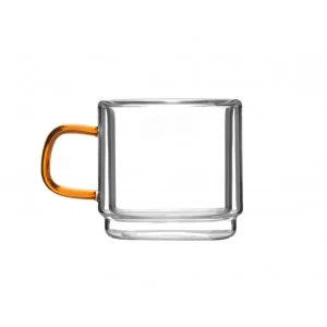 Komplet 2 szklanek z podwójną ścianką do espresso 80 ml Vialli Design - Amber